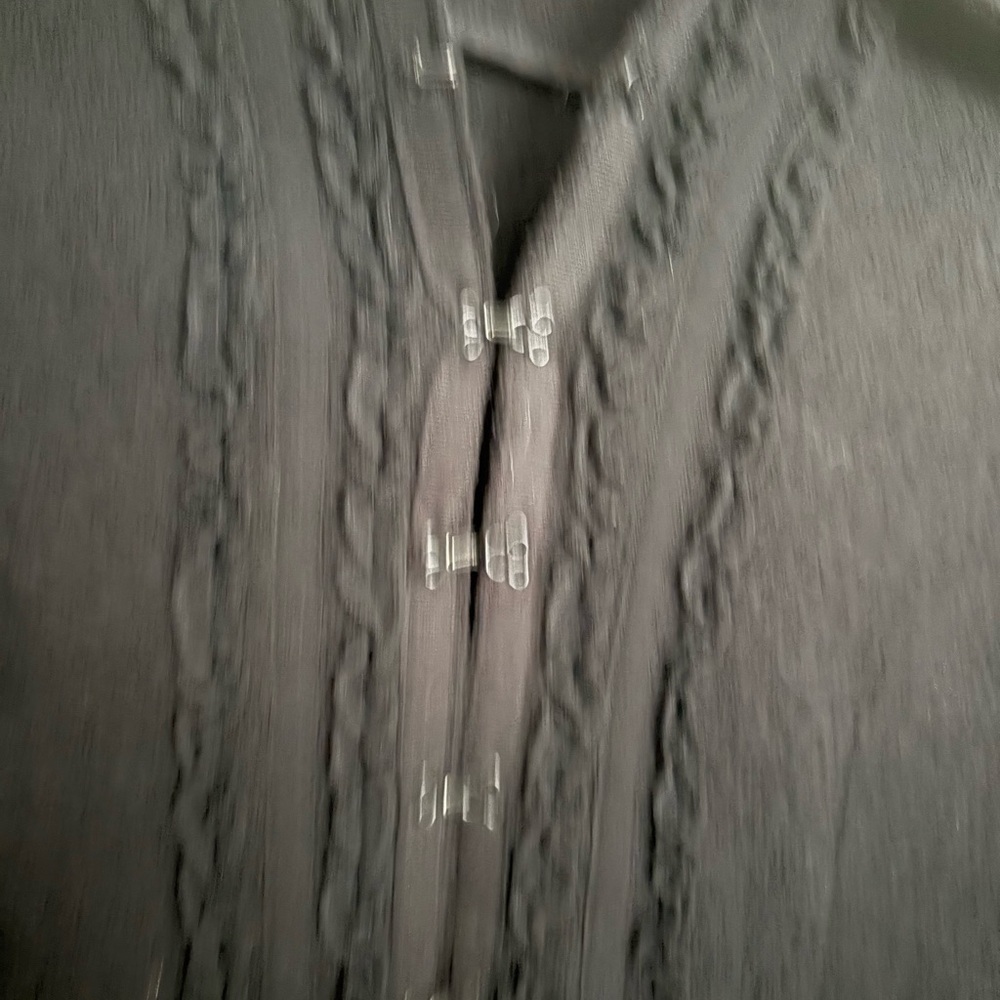 Tristan Black Ruffle Trim Tie-Front Cardigan - Picture 3 of 8